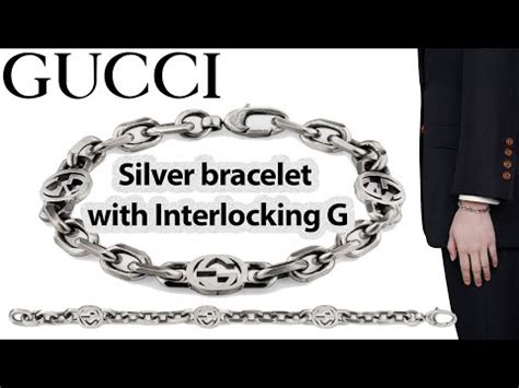 gucci สร้อยข้อมือ|รีวิวสร้อยข้อมือ Gucci Silver bracelet with Interlocking G.